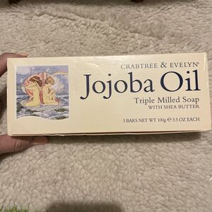 Crabtree & Evelyn Jojoba Oil 3.5oz. Triple-Milled Soap w Shea Butter (Pack of 3)